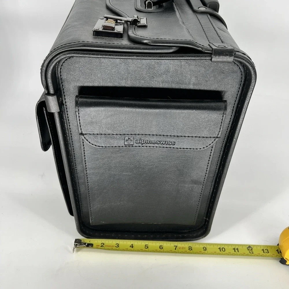 Alpine Swiss 19 Wheeled Briefcase Rolling Case Sales Sample Pilot Lawyer Attache